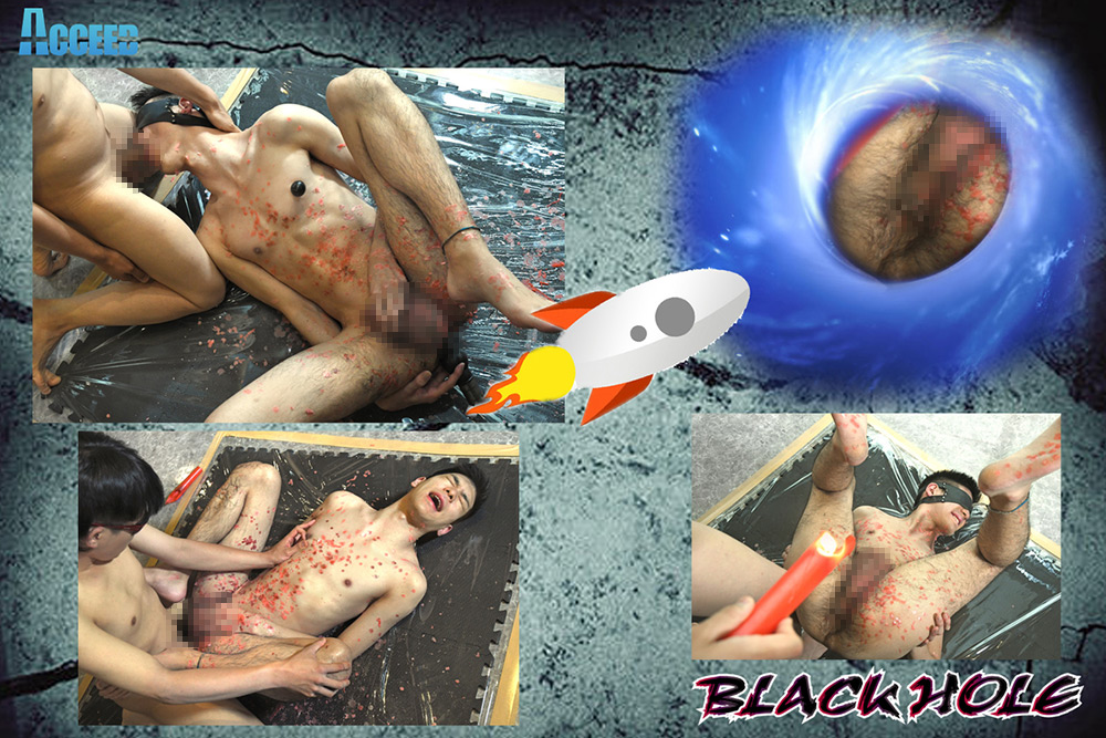 Black Hole～全身蝋まみれになりデカマラS役にガン掘り
