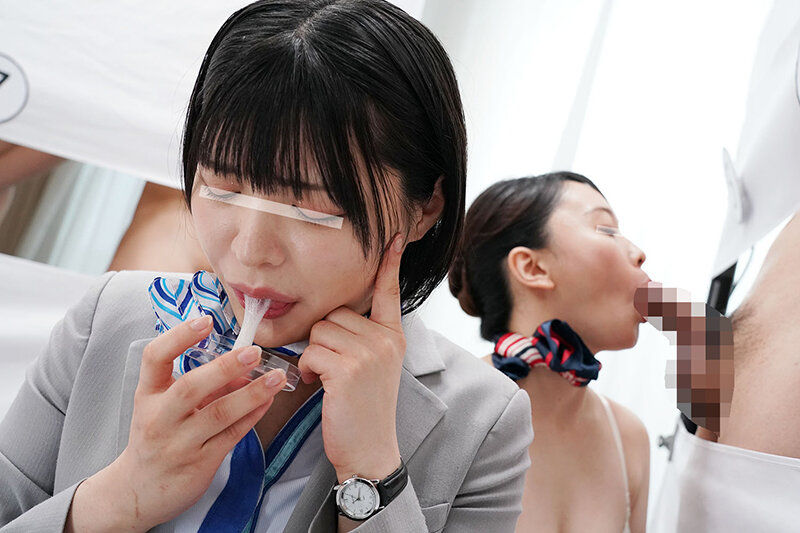 航空会社対抗ノーハンドフェラ抜きチ○ポ当てゲーム2 画像3