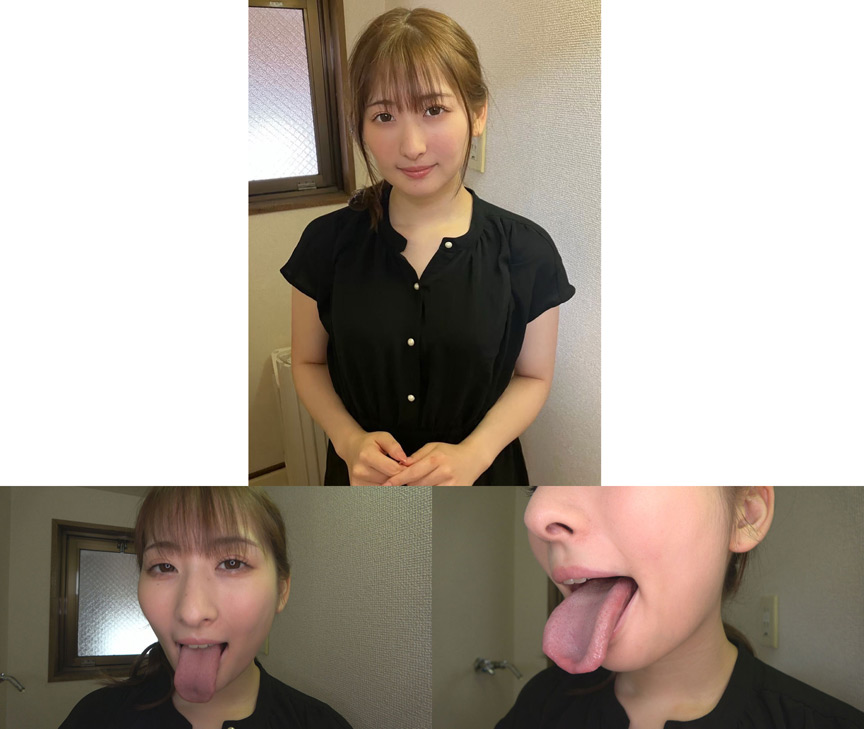 個撮）デカ舌をチンポに絡ませてネットリ濃厚フェラ 画像1
