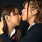 女子校生の鼻舐めレズキス