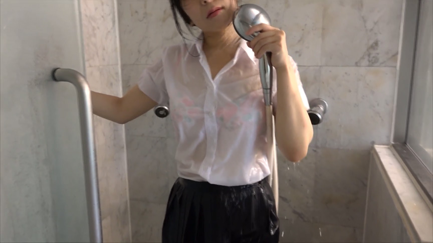 紺プリーツ制服ウェット1 画像2