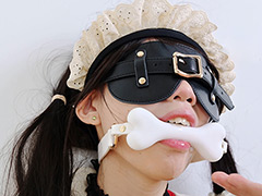 ヨダレを垂らしながらご主人様の指示を待つ人間牝犬