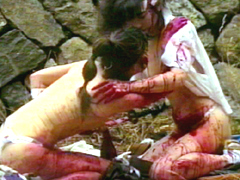 【エロ動画】女腹切り作品集3 女剣士・二人切腹のSM凌辱エロ画像