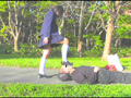 ブレザー制服少女が黒ストッキングとローファーで顔面土足踏みにじり！のサンプル画像7