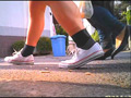 [fumaretai-0030] 女子大生が靴底にイモムシを貼りつけて歩き去る！のキャプチャ画像 9