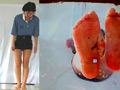[fumaretai-0066] ナマ足＆黒ストッキングでニシキゴイとカエルを踏み潰すのキャプチャ画像 6