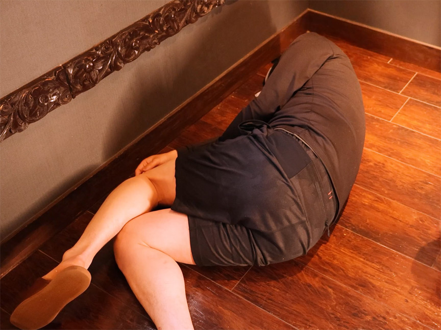 ドエムなゲイに超強力腹パンチ男体耐久テスト 画像8
