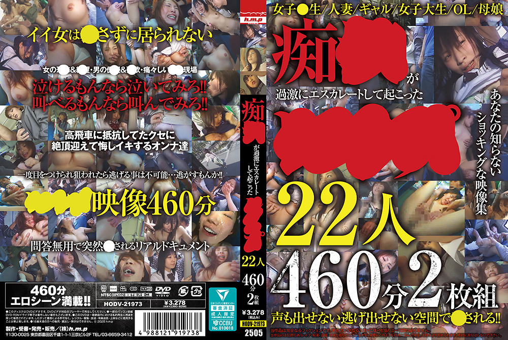 hmp-2222 痴○が過激にエスカレートして起こった○○○22人のジャケット