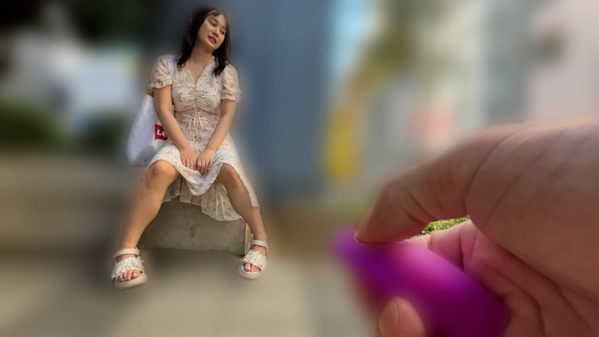 花芽ありすちゃんとリモバイ散歩！街中で絶頂恥○プレイ 画像5
