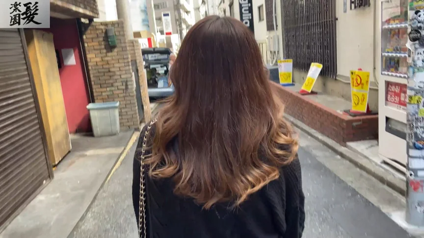 髪楽園No.7茶黒ロング巻き髪前編