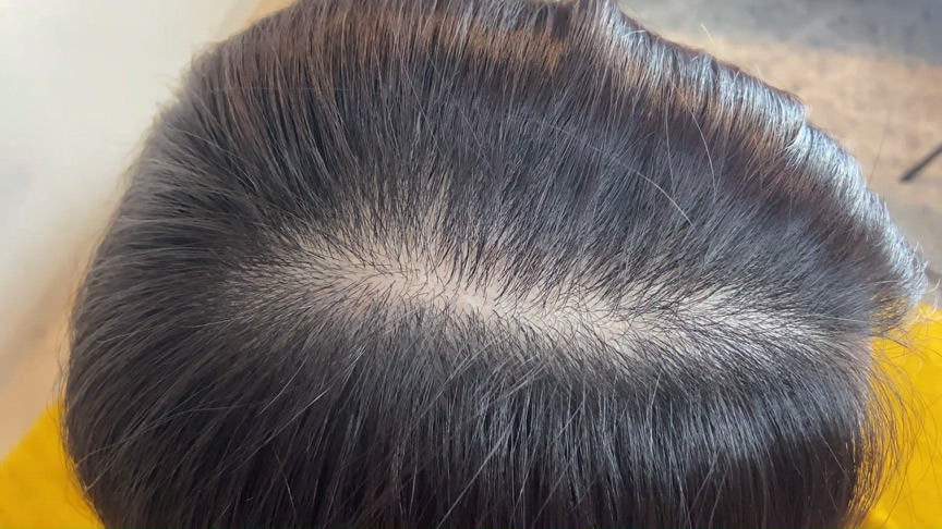 髪楽園No.12 黒髪セミロング巻き髪前編 画像2