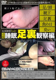 女体観察Vol3 盗撮・睡眠足裏観察編 ～16人の生贄～