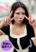 M男が街中で女性に声をかけてキスさせてもらう さゆり