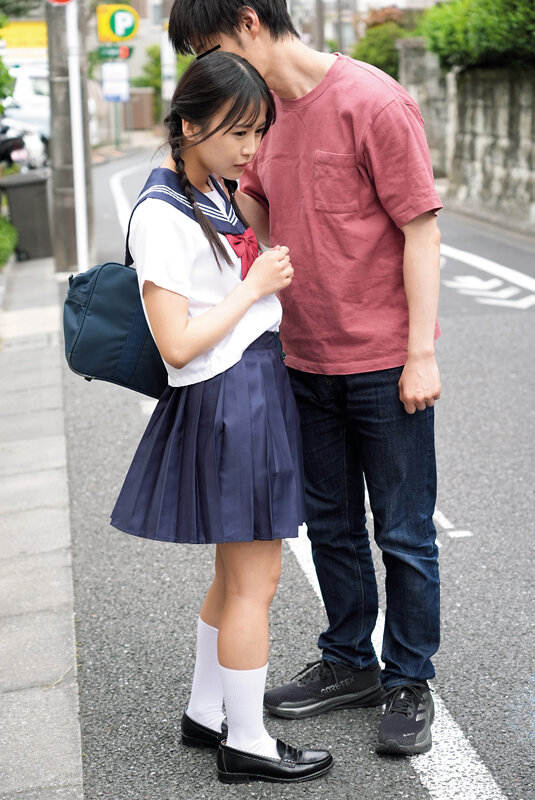 尾行わいせつ 三つ編み貧乳パイパン少●あおちゃん 画像12
