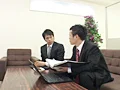 商談前の部長と新卒社員