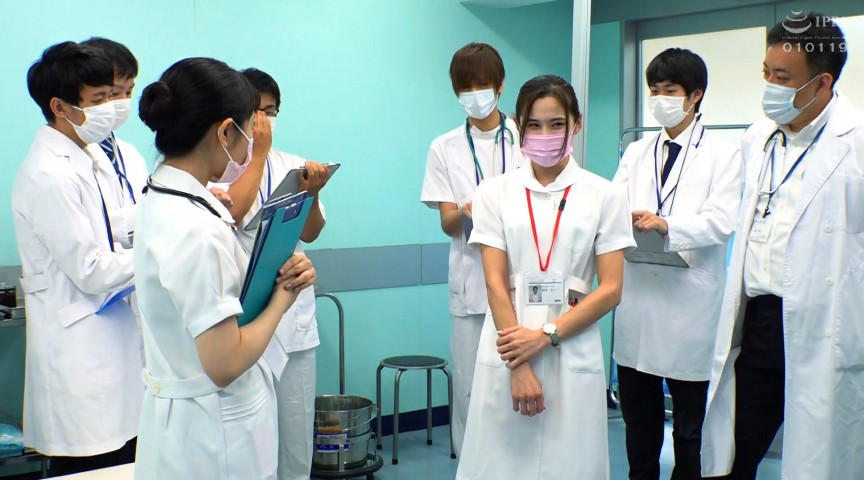 羞恥！新卒看護師着任前健康診断～神咲まい編～ | DUGAエロ動画データベース