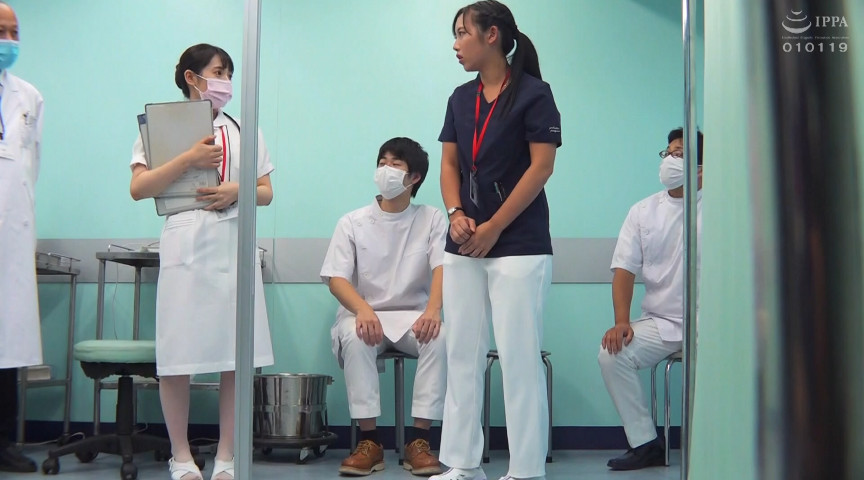 羞恥！新卒看護師着任前健康診断～朝陽えま編～ | コアマニアエロ動画DB