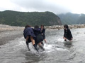 下校ついでの海水浴