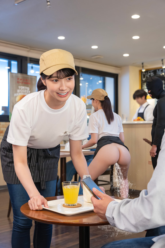 接客中は何をされても常に笑顔のカフェ店員に密着 | フェチマニアのエロ動画Search