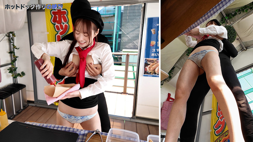 潮吹きながらホットドッグ売ってください!天馬ゆい 画像1