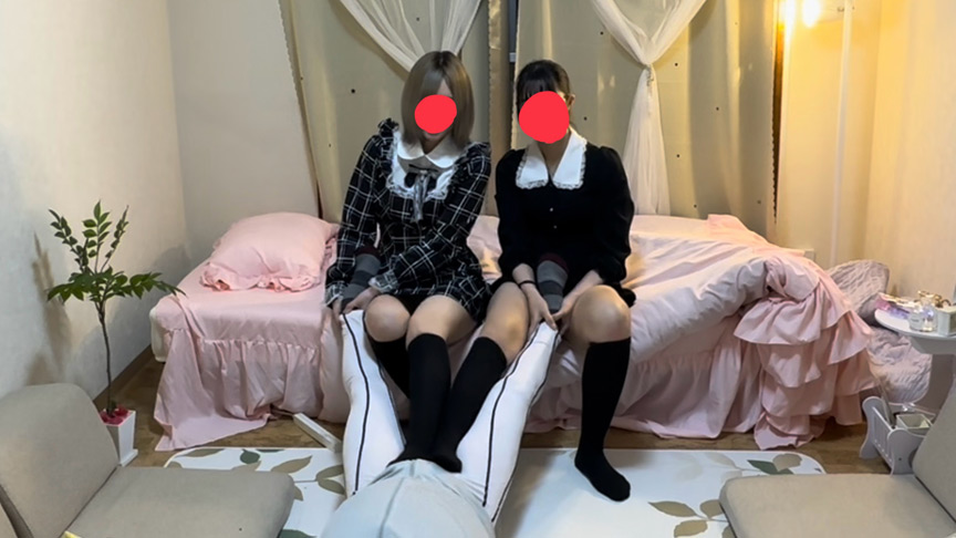 2人の地雷系長身美女達のおもちゃにされる！ 画像5