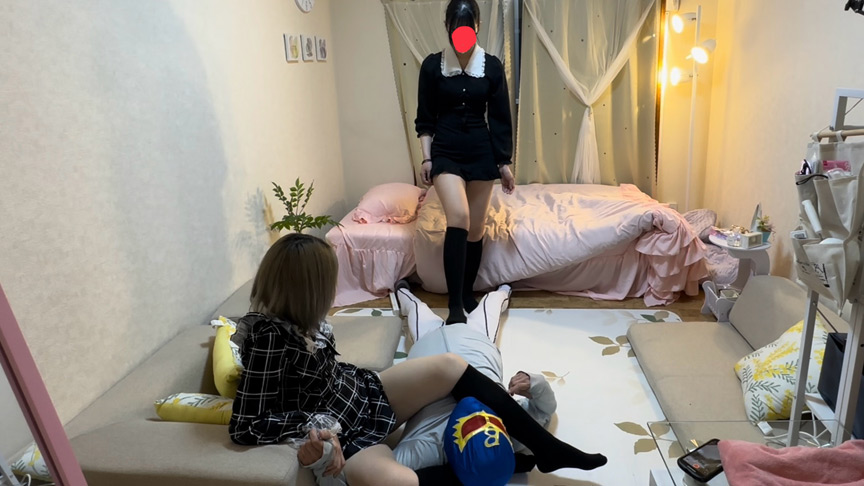 2人の地雷系長身美女達のおもちゃにされる！ 画像10