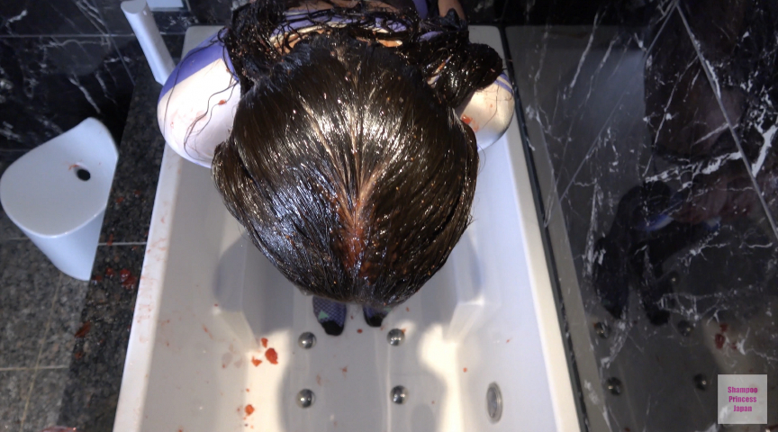 ロングヘア女子のイチゴジャムヘアトリートメント 画像5