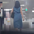 青ノースリーブワンピの爆乳姫。一重美女の乗車物語…